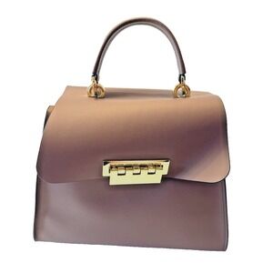 ZAC POSEN Eartha Iconic Mauve Light Purple/Pink Leather Top Handle Handbag 14.25